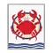 Stupell Industries Kitschy Coastal Crab Framed Giclee Wall Art Design by Yvette St. Amant